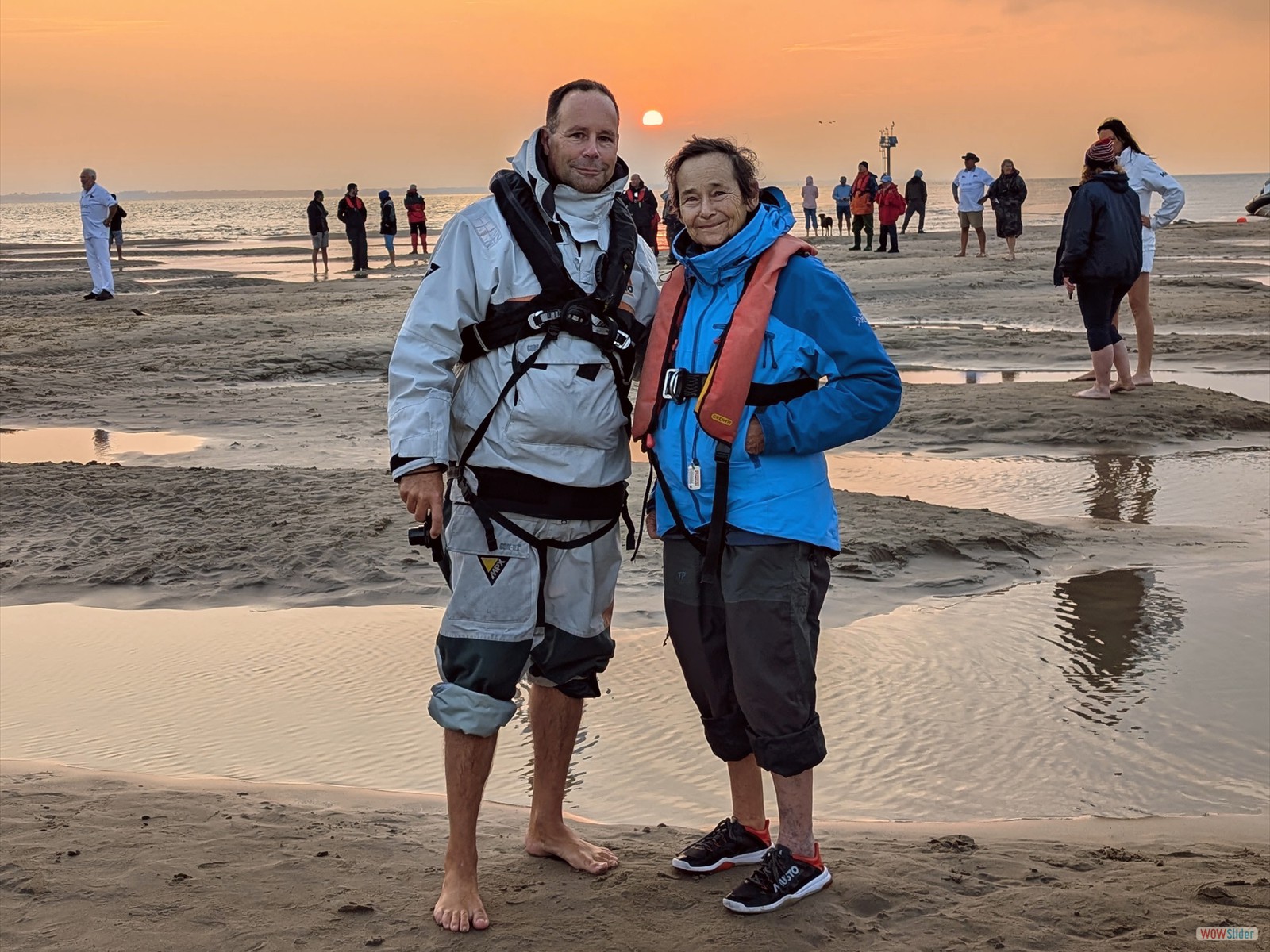 Matthew and Evelyn at the Bramble Bank cricket match